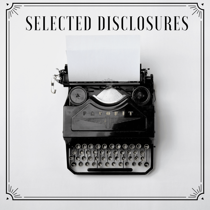 selected disclosures