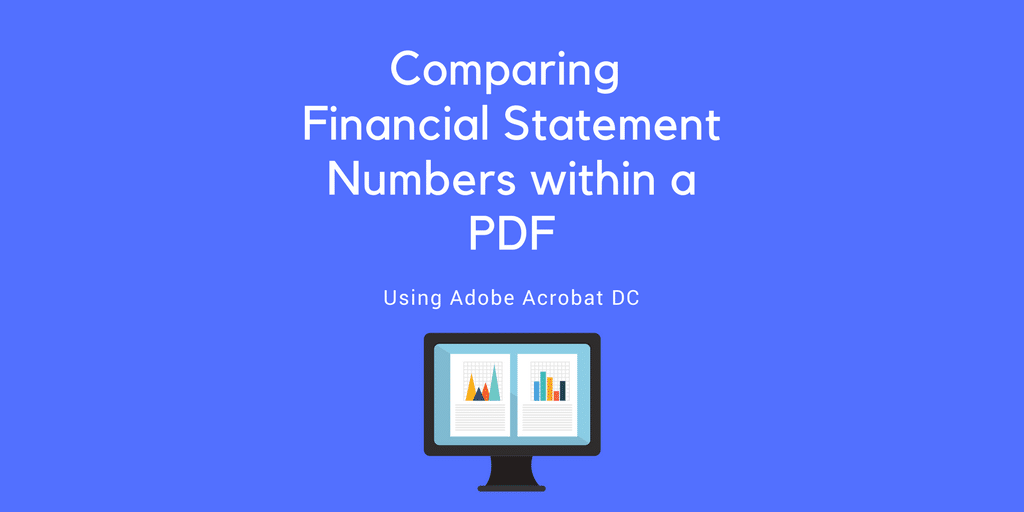 comparing financial statement numbers in a PDF